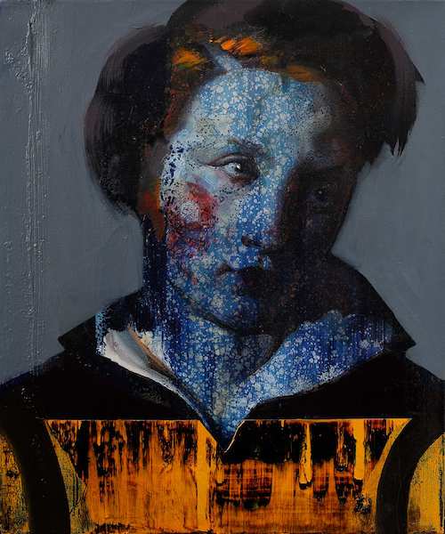 Rayk Goetze: Geselle, 2021, Öl auf Leinwand, 60 x 50 cm

